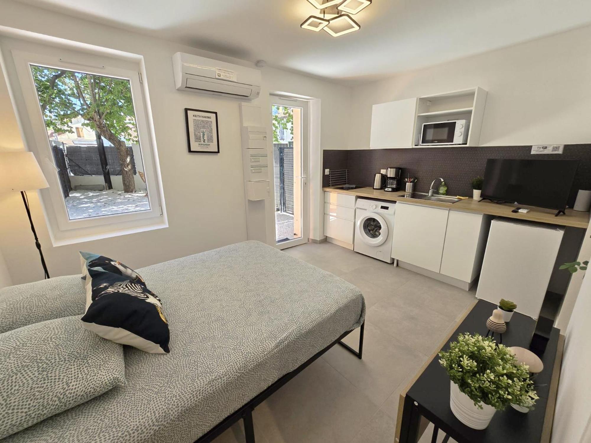 Gregbnb - Studio 17M2 - Terrasse - Clim - Ouest - 4 ตูลง ภายนอก รูปภาพ